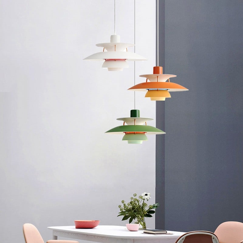 Adjustable Cord Pendant Light with Metal Shade – Modern Drop Ceiling Fixture for Kitchen & Dining Room | Thomler