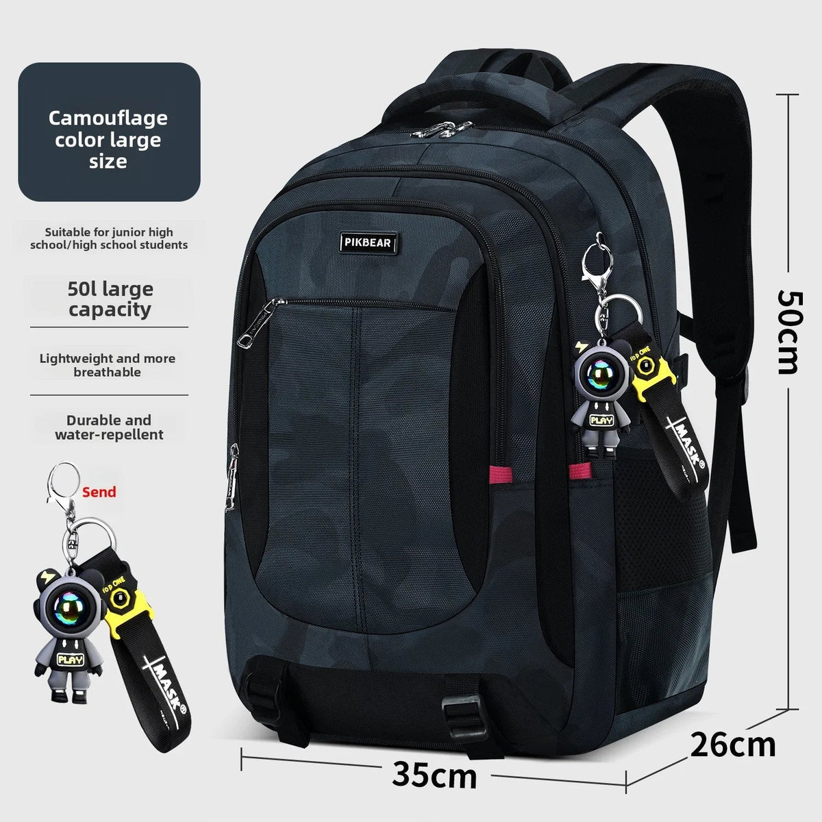 Multi-Compartment Student Backpack with Padded Laptop Sleeve & Adjustable Straps for School, College & Everyday Use | Thomler