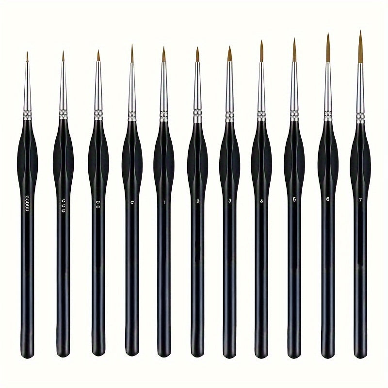 Fine Detail Brush for Painting – Precision Art Brush for Acrylic Oil Watercolor Canvas Work Model Building Miniatures | Thomler