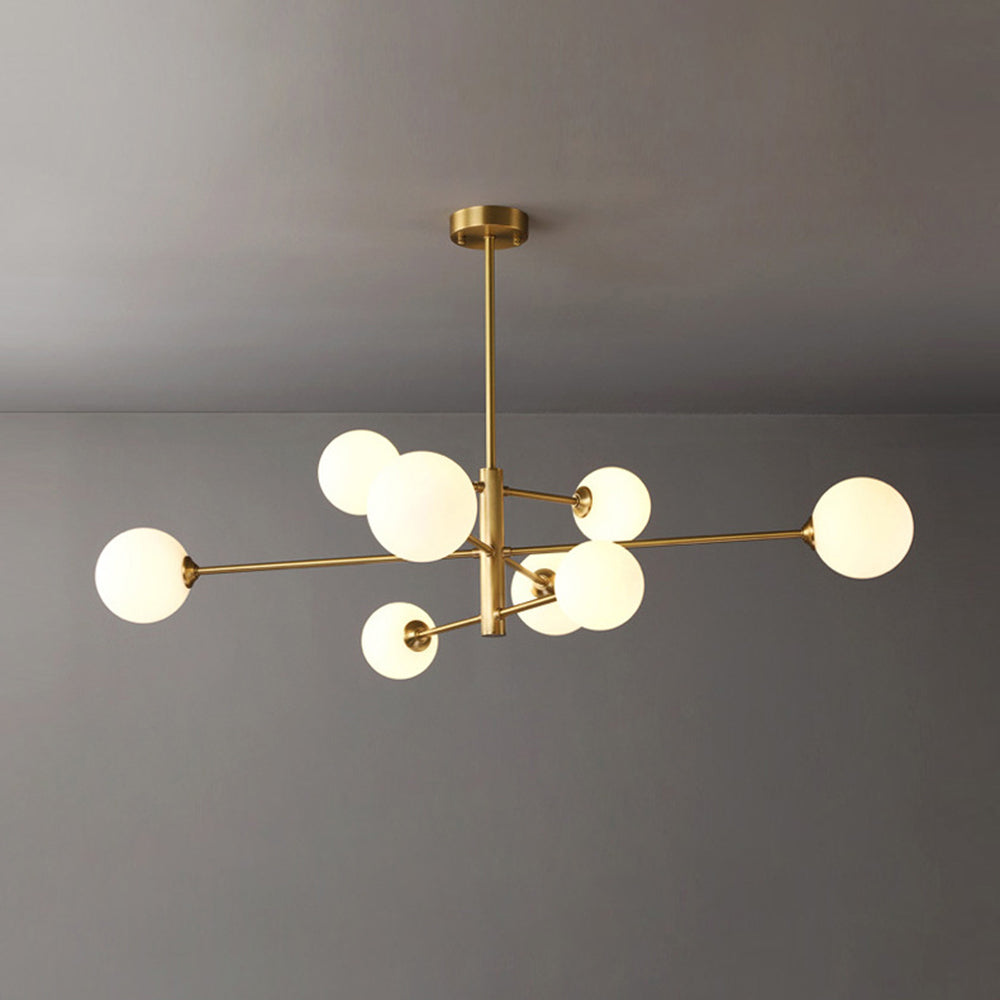 Ceiling Pendant Light Metal Glass 60.0 cm Adjustable Living Room Dining Area Hanging Lamp Modern Sphere Design | Thomler