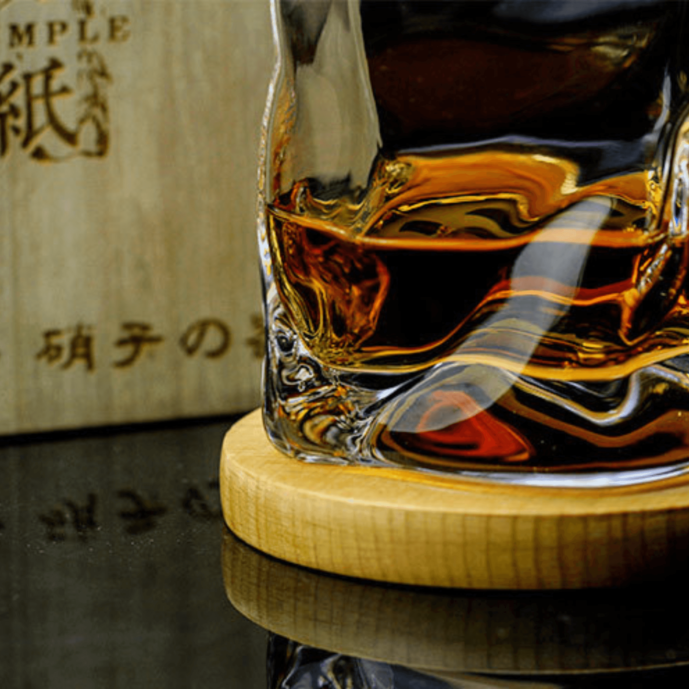 Whiskey Glass Crystal Edo Kiriko Crumple Pattern Japanese Style Wooden Gift Box Collector Barware Tumbler | Thomler