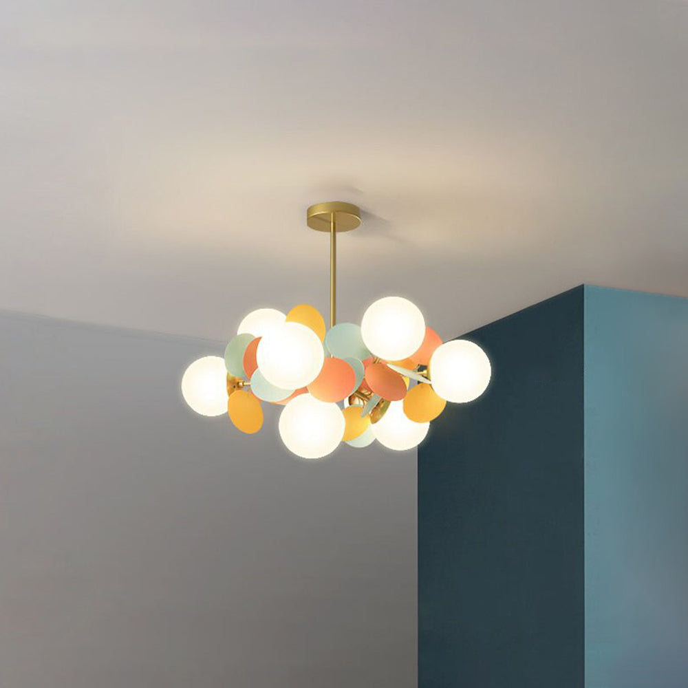 Modern Branch Chandelier with Glass Shades – LED Ceiling Light for Dining Room & Kitchen | Thomler