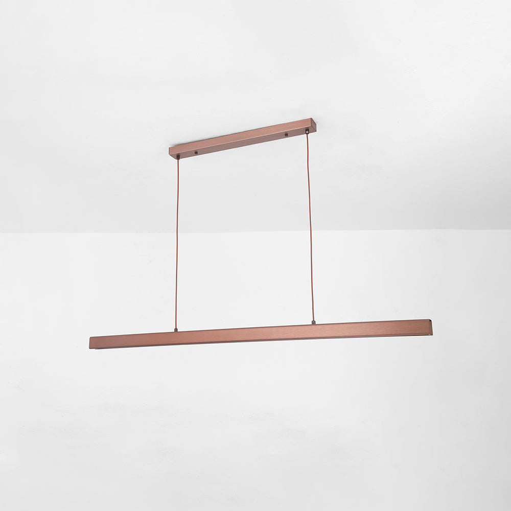 Sleek Overhead LED Bar Light Metal Frame Acrylic Diffuser Adjustable Height Dining Room Kitchen Island | Thomler