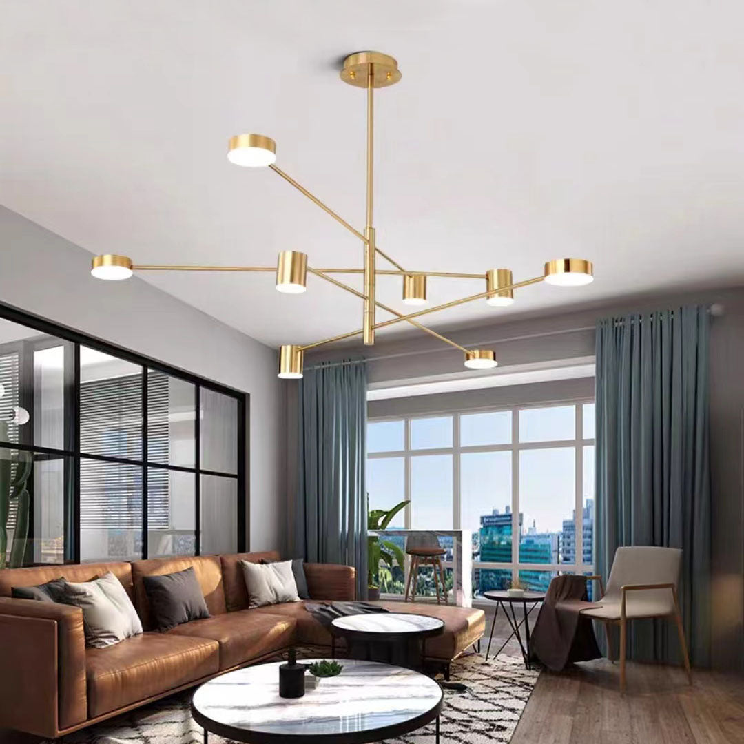 Industrial Branch Pendant Light LED Multi-Arm Metal Ceiling Fixture for Dining Room Kitchen Island 4/6/8 Arm Configuration | Thomler