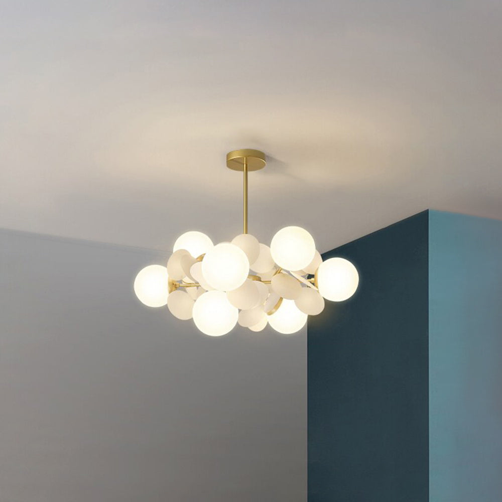 Modern Glass Acrylic Flower Branch LED Chandelier with Color Changing Light for Dining Room & Living Space | Thomler