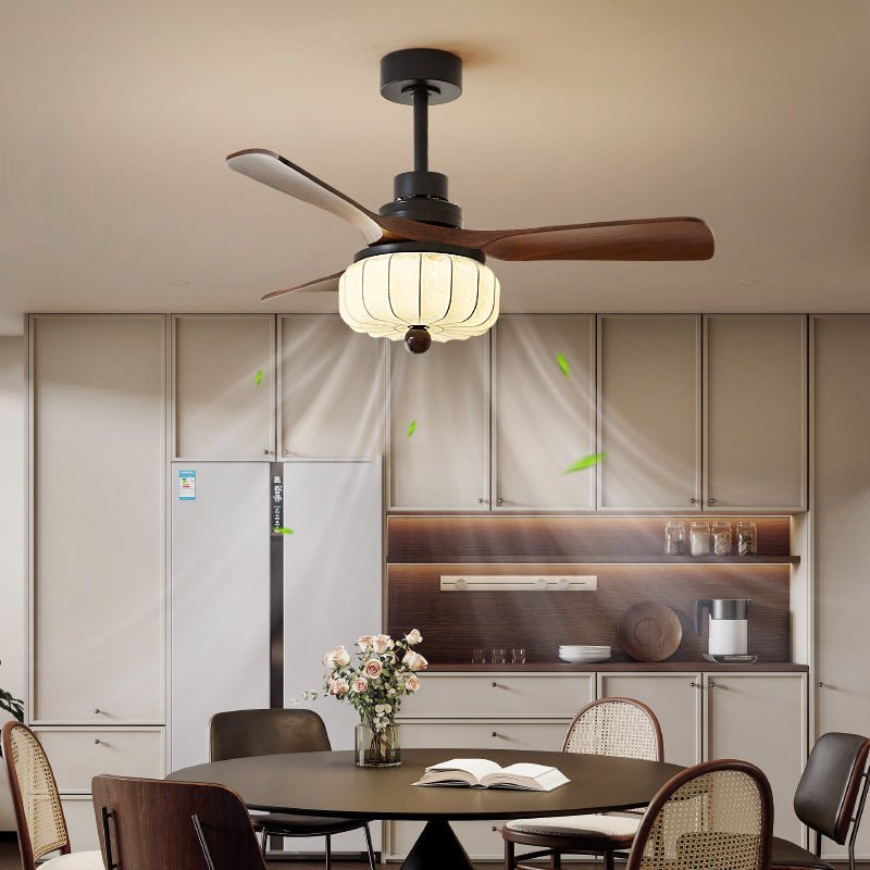 Retro Farmhouse Ceiling Fan with Integrated LED Light & Remote – 36"/42"/52" – 6 Speeds | Thomler