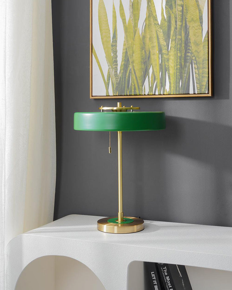 Table Lamp Brass 10W 13.8 in x 16.5 in Bedroom Living Room Study Vintage Midcentury Style Lighting | Thomler