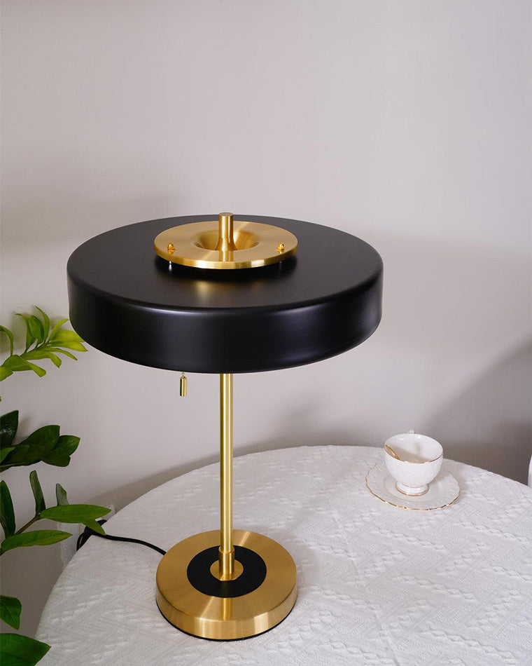 Table Lamp Brass 10W 13.8 in x 16.5 in Bedroom Living Room Study Vintage Midcentury Style Lighting | Thomler