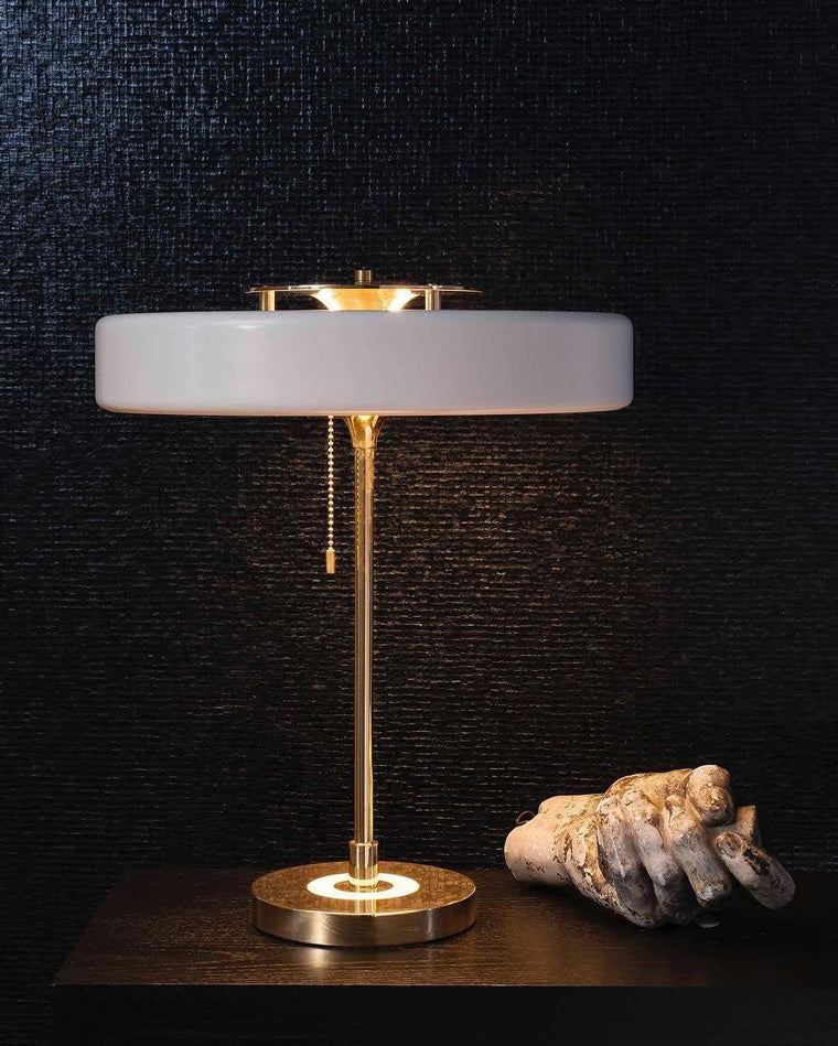 Table Lamp Brass 10W 13.8 in x 16.5 in Bedroom Living Room Study Vintage Midcentury Style Lighting | Thomler
