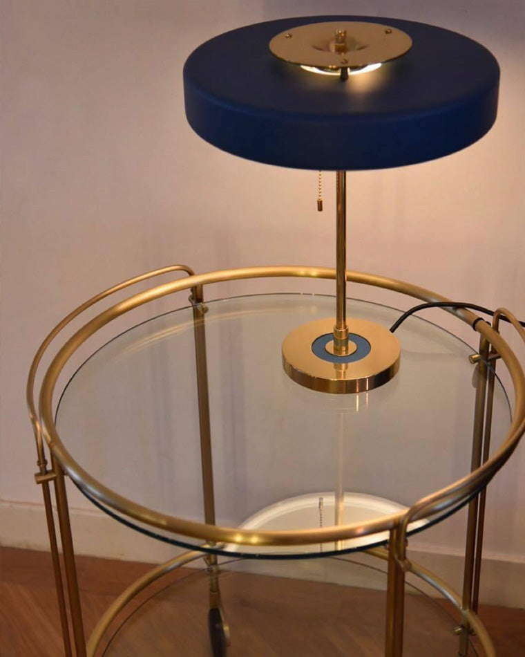 Table Lamp Brass 10W 13.8 in x 16.5 in Bedroom Living Room Study Vintage Midcentury Style Lighting | Thomler