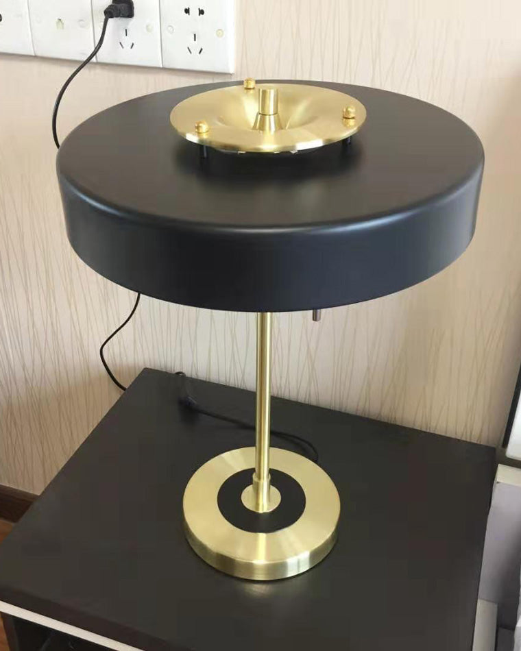Table Lamp Brass 10W 13.8 in x 16.5 in Bedroom Living Room Study Vintage Midcentury Style Lighting | Thomler