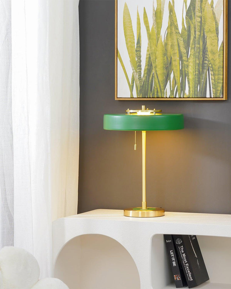 Table Lamp Brass 10W 13.8 in x 16.5 in Bedroom Living Room Study Vintage Midcentury Style Lighting | Thomler