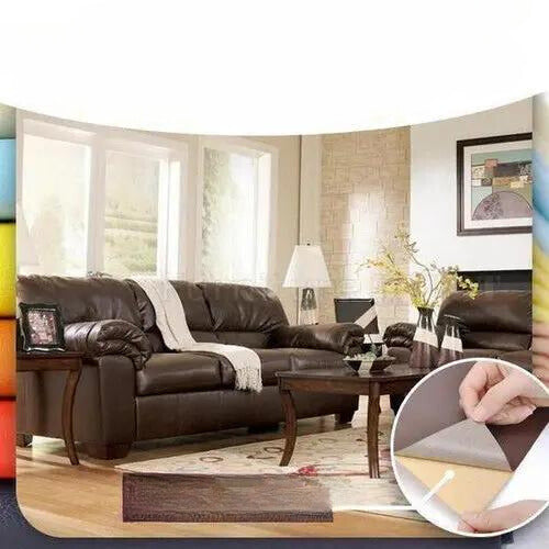 Peel-and-Stick Leather Repair Patches for Furniture, Car Seats & Bags – Cut-to-Fit, Waterproof Vinyl Sheet 20×54 in | Thomler