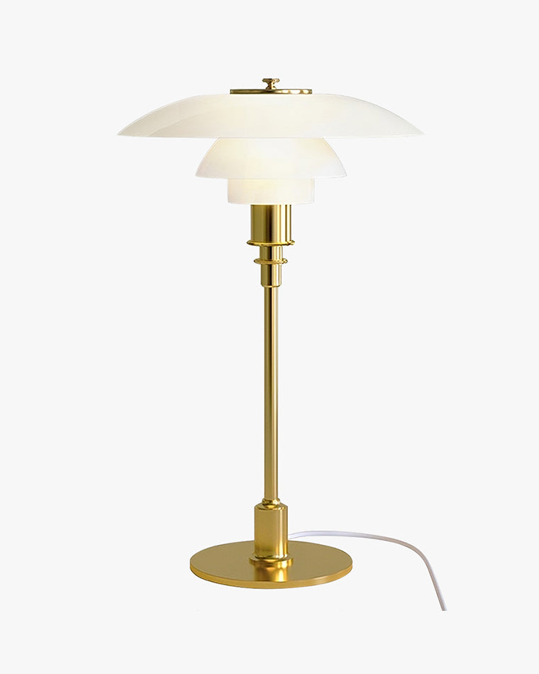 Table Lamp Glass 19 in Desk Bedroom Study 5W Warm Cool White Light | Thomler