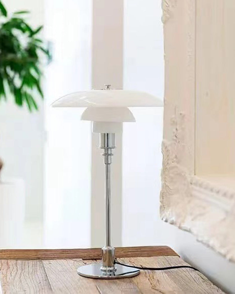 Table Lamp Glass 19 in Desk Bedroom Study 5W Warm Cool White Light | Thomler
