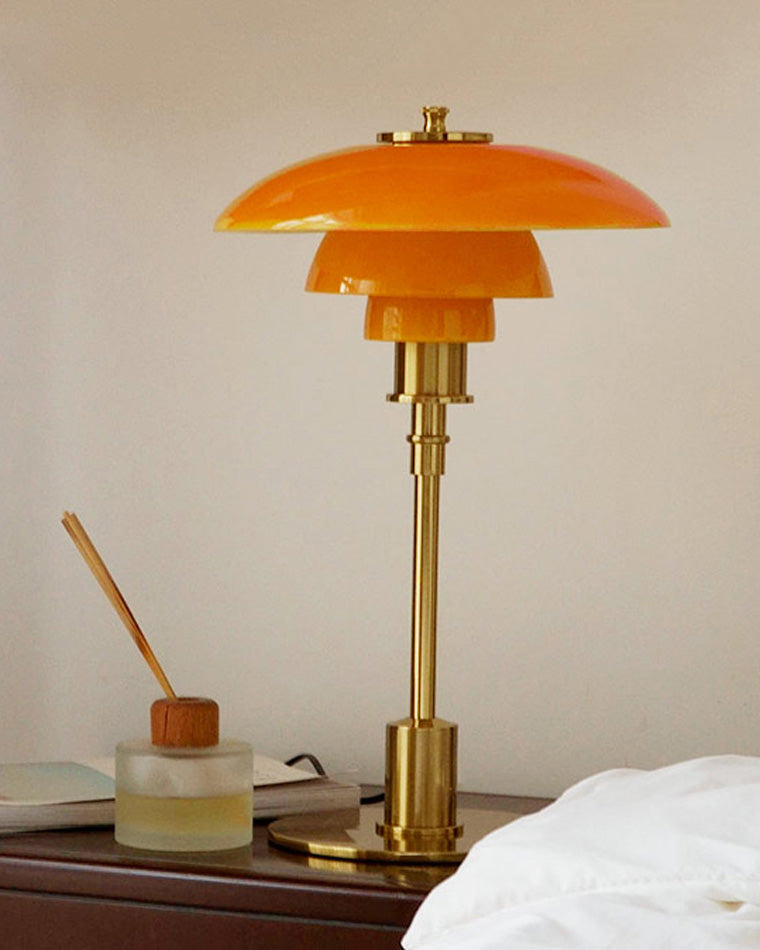 Table Lamp Glass 19 in Desk Bedroom Study 5W Warm Cool White Light | Thomler