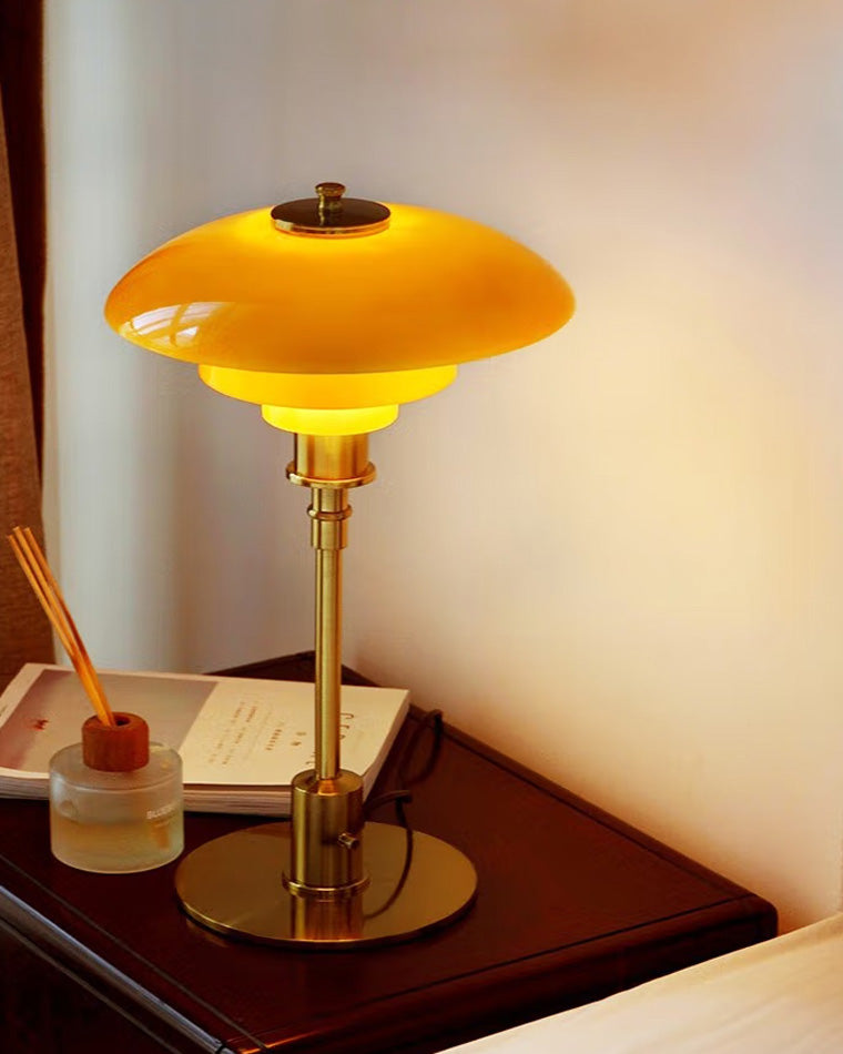 Table Lamp Glass 19 in Desk Bedroom Study 5W Warm Cool White Light | Thomler
