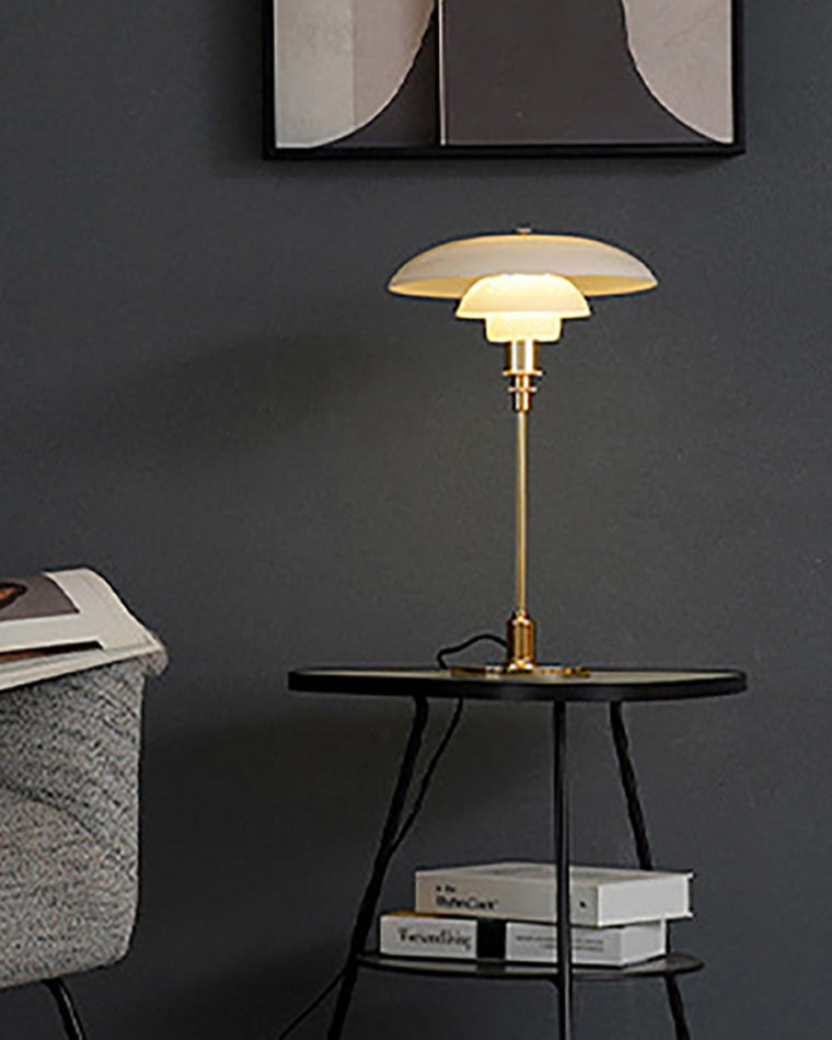 Table Lamp Glass 19 in Desk Bedroom Study 5W Warm Cool White Light | Thomler
