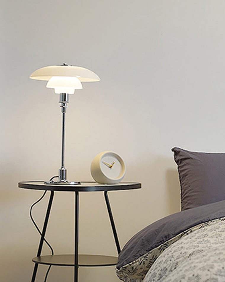 Table Lamp Glass 19 in Desk Bedroom Study 5W Warm Cool White Light | Thomler