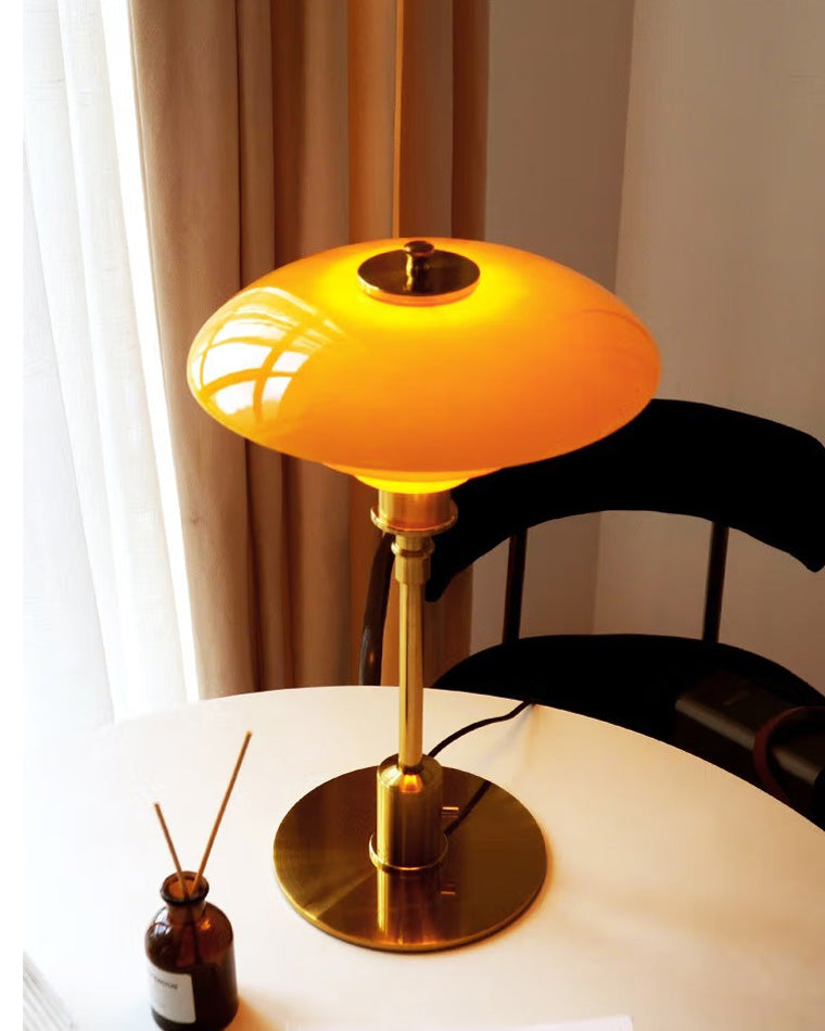 Table Lamp Glass 19 in Desk Bedroom Study 5W Warm Cool White Light | Thomler