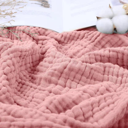 Lightweight Cotton Gauze Throw Blanket – Breathable Summer Layer for Bed, Couch & Chair – Natural Organic Fabric – Soft All-Season Cover | Thomler