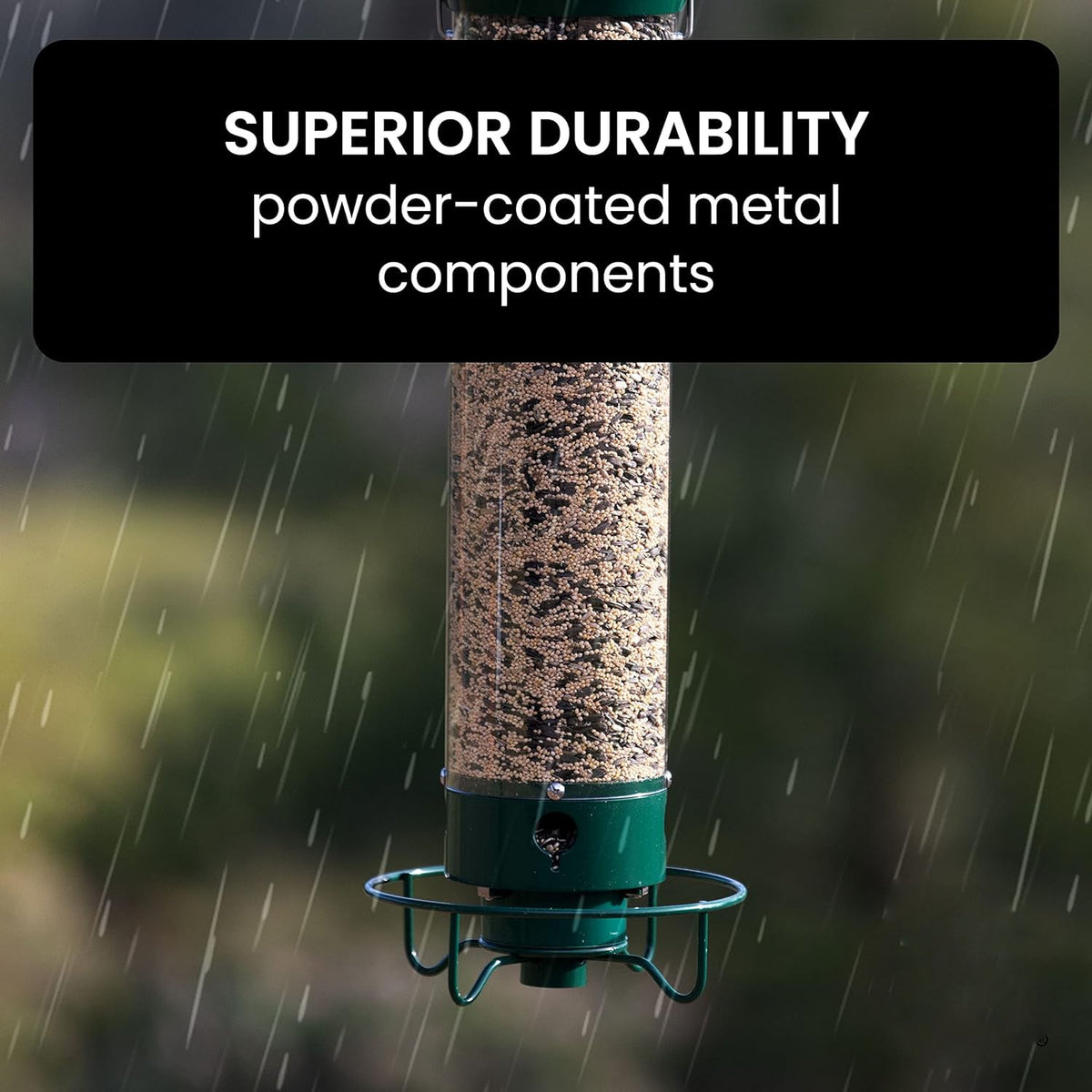 Weighted Rotating Perch Wild Bird Feeder with Anti-Rodent Spin Mechanism for Cardinals, Finches, Chickadees | Hanging Outdoor Seed Station | Thomler