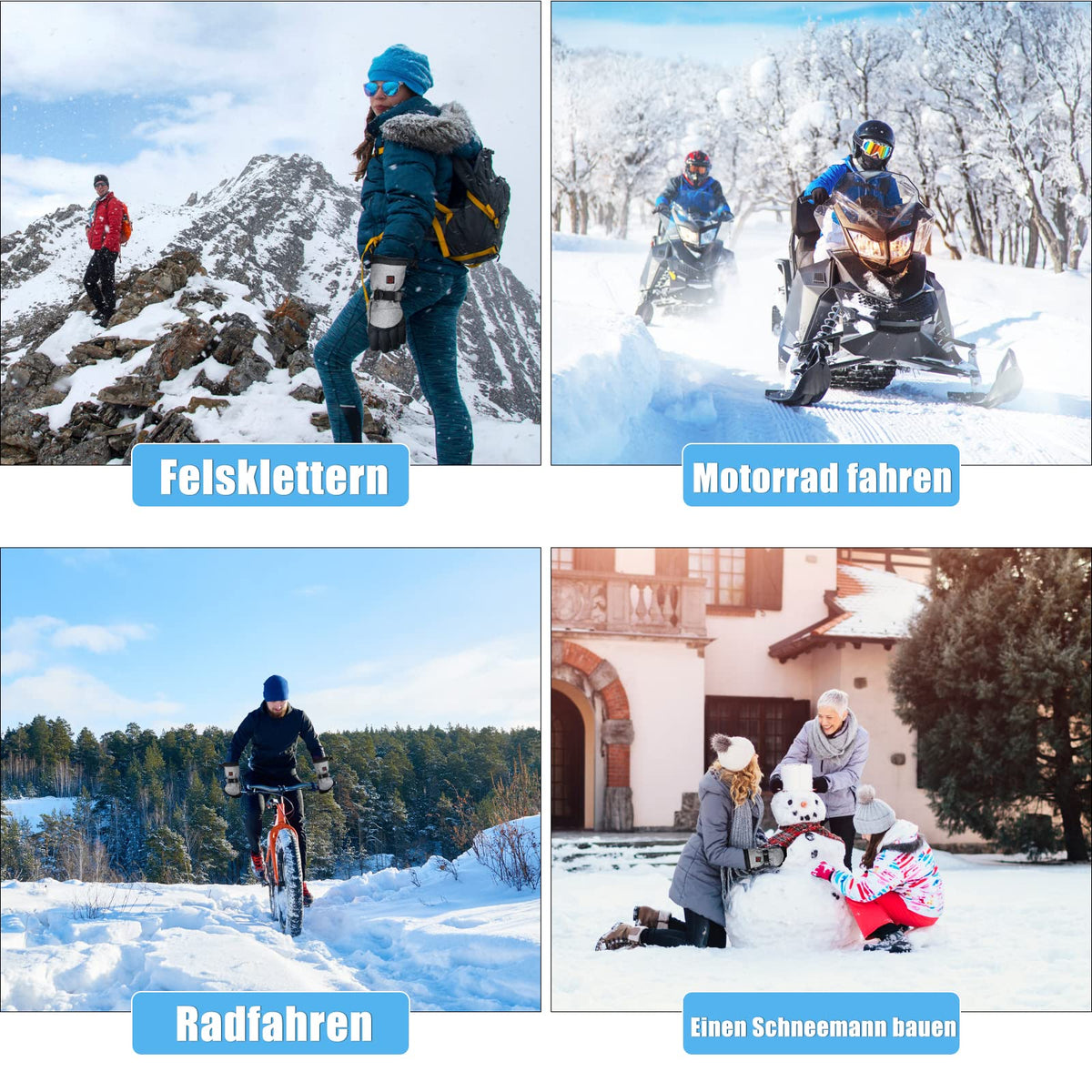 Battery-Powered Heated Winter Gloves with Touchscreen Fingers & 3 Temperature Settings for Skiing, Outdoor Work | Thomler