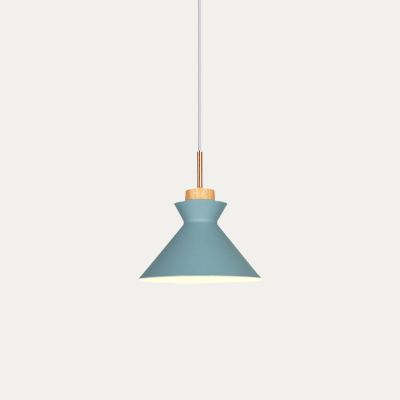Pendant Light Wood 11 in E27 60W Scandinavian Style Living Room Bedroom Ceiling Lamp | Thomler