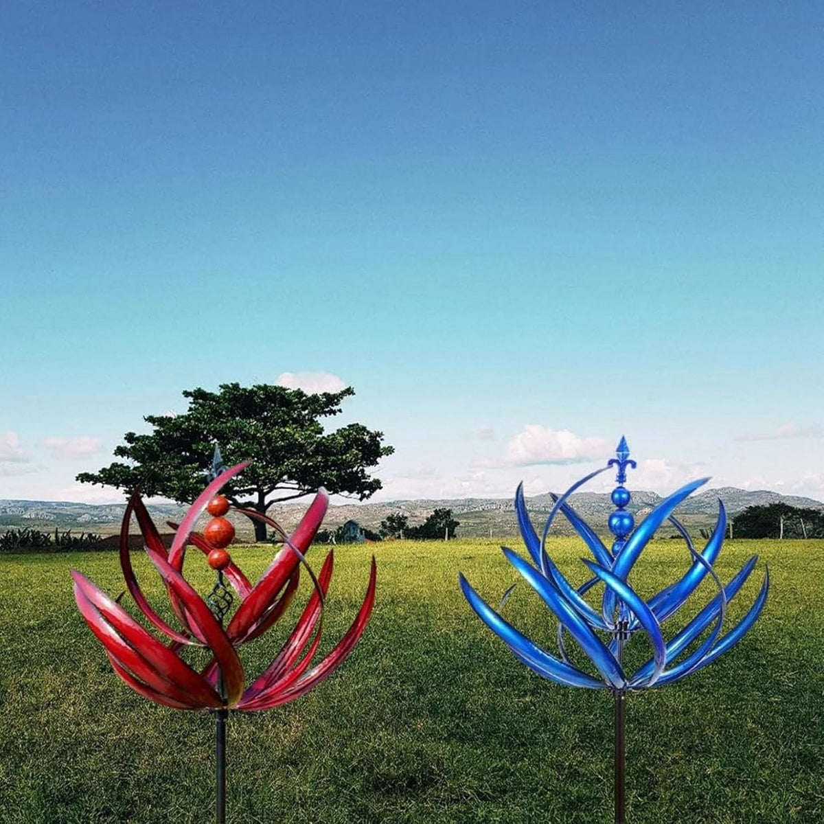 Spinning Wind Sculpture for Yard & Patio – 3D Kinetic Metal Spinner with 360° Motion | Thomler