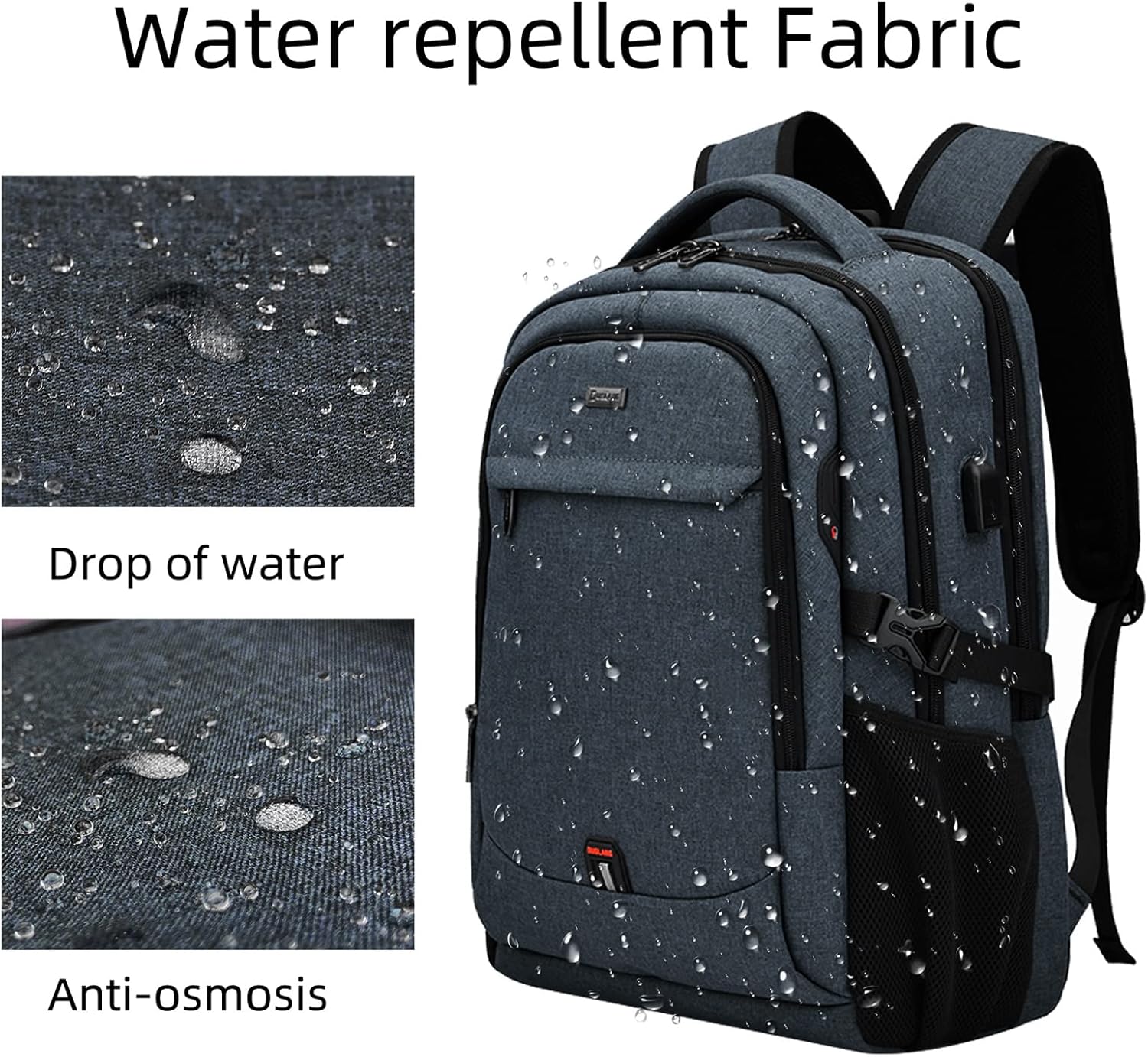 Travel Backpack with USB Charging Port for Laptops up to 17 Inches | Water-Resistant Daypack with Anti-Theft Pocket for Business Work School | Thomler