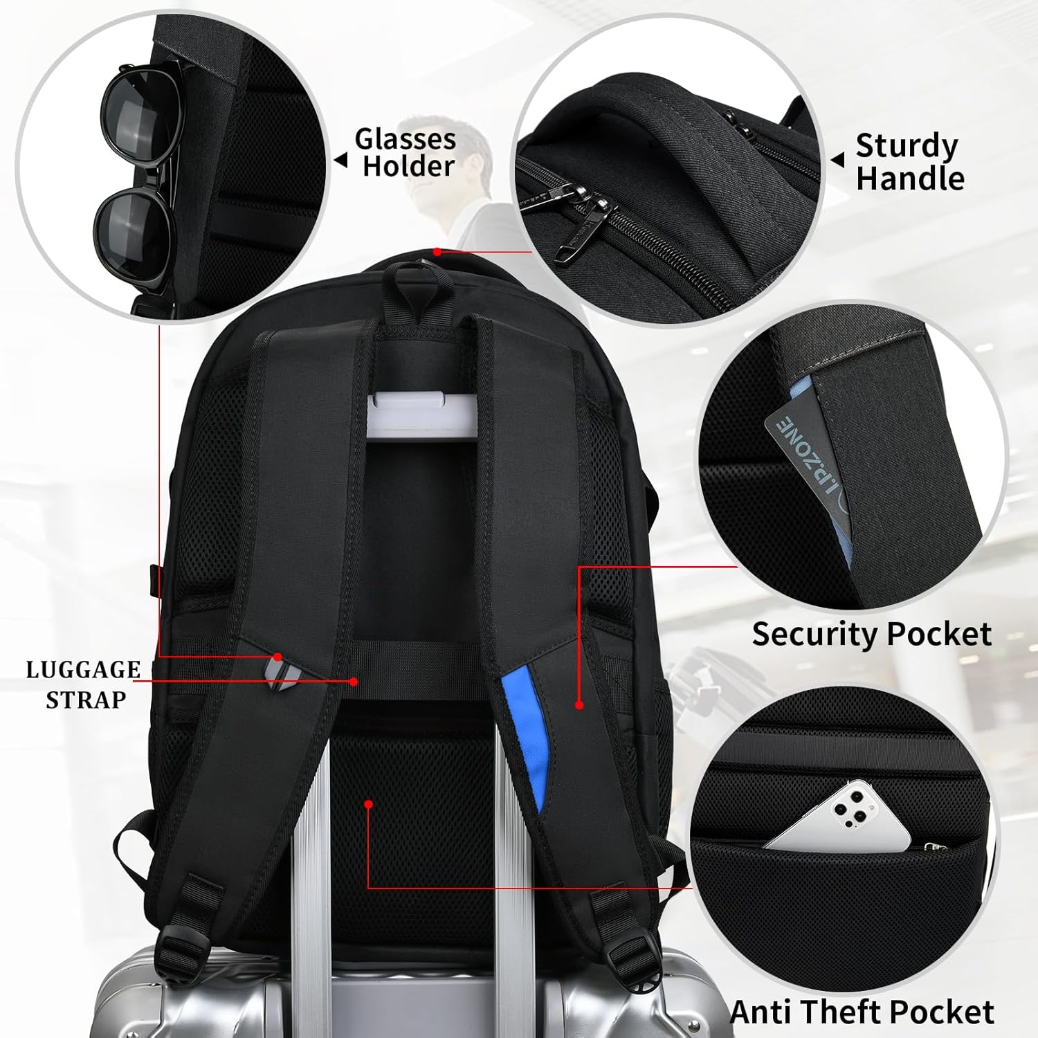 Tech-Ready Laptop Backpack with Charging Port, Anti-Theft Pocket & Multi-Day Compartments for Commute & Travel | Thomler