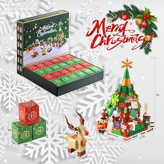 24-Day Construction Block Advent Calendar – Daily Holiday Building Fun for Kids & Families | Thomler