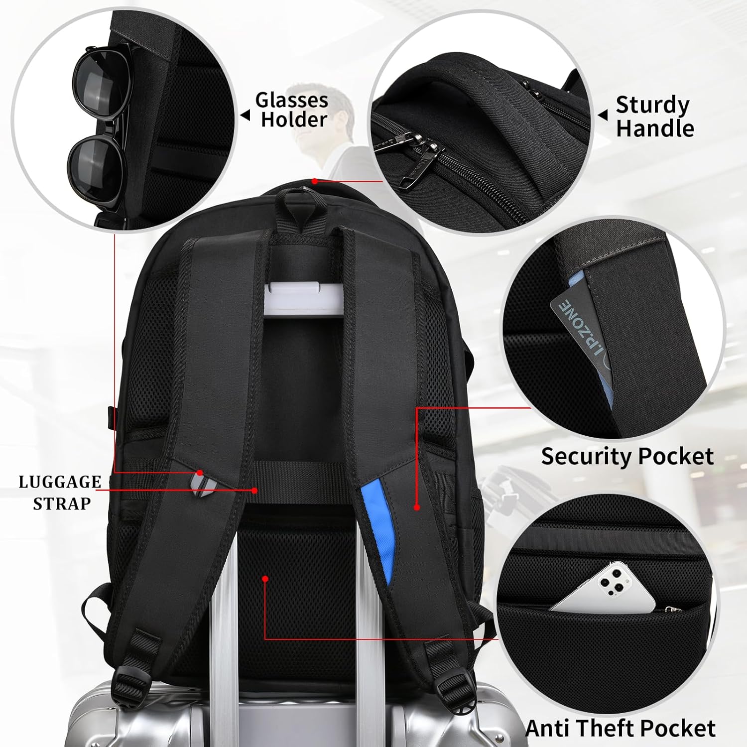 Tech-Ready Laptop Backpack with Charging Port, Anti-Theft Pocket & Multi-Day Compartments for Commute & Travel | Thomler