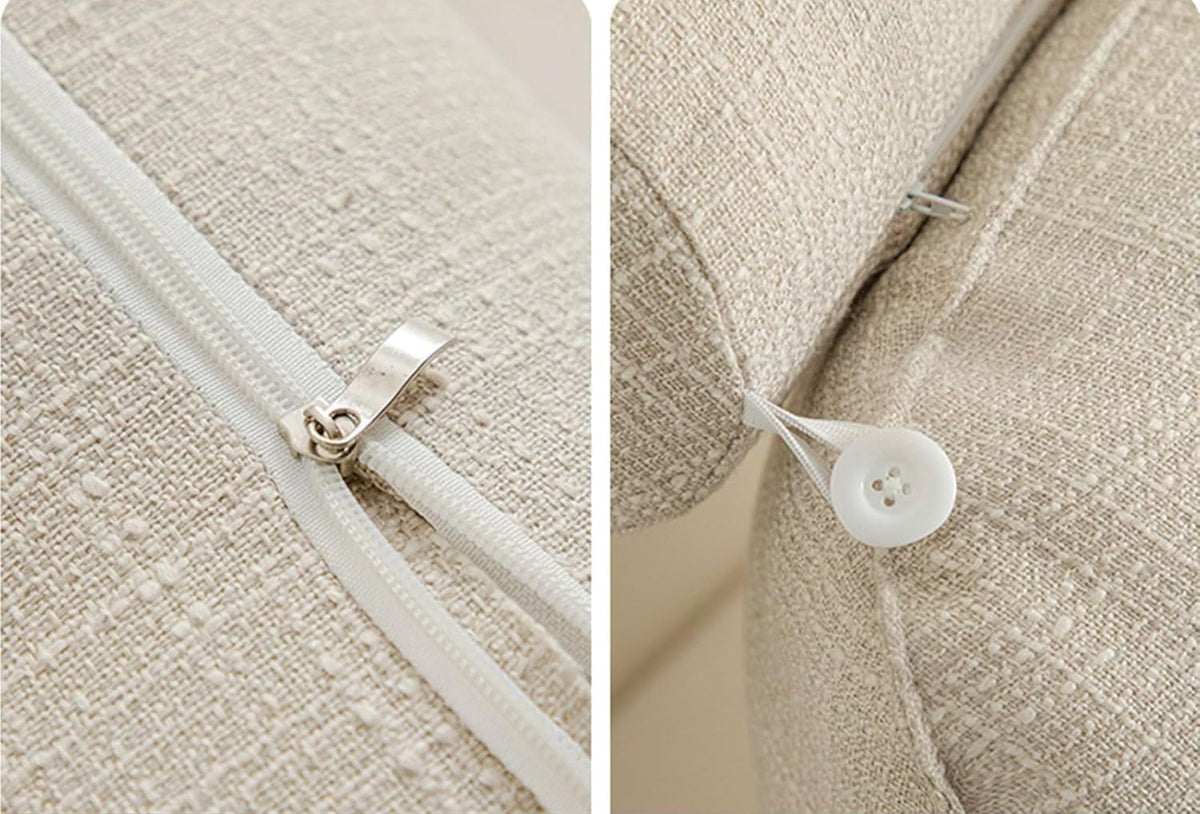Adjustable Backrest Cushion with Movable Headrest & Side Pocket for Bed or Couch | Thomler