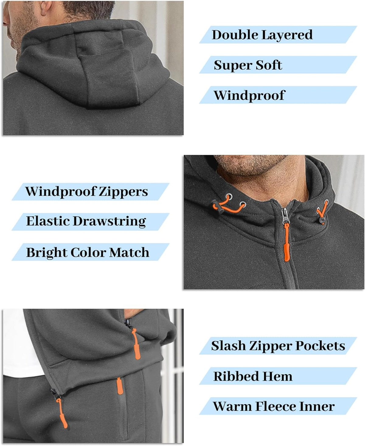 Men's Athletic Two-Piece Jogger Set with Pullover and Pants – Lightweight Breathable Tracksuit for Training, Gym & Casual Lounge Wear | Thomler