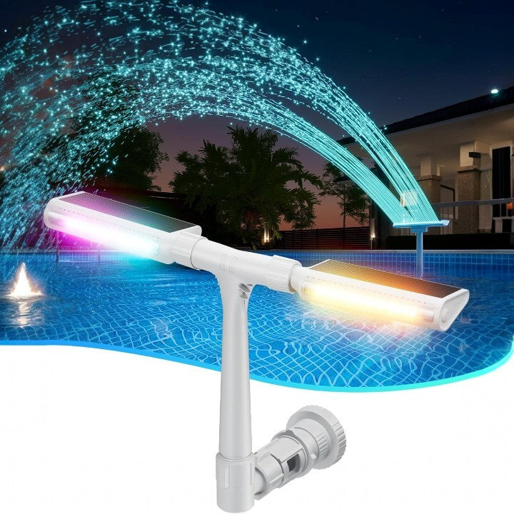 RGB Solar-Poolbrunnen — Verwandelt Ihren Pool jeden Abend in eine Lichtshow