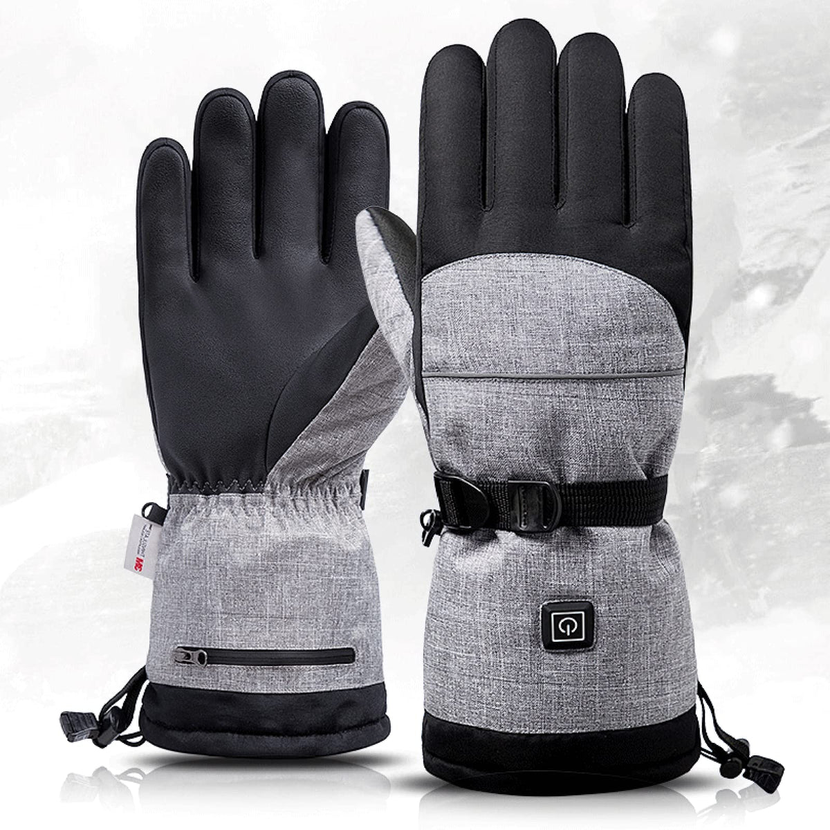 Battery-Powered Heated Winter Gloves with Touchscreen Fingers & 3 Temperature Settings for Skiing, Outdoor Work | Thomler