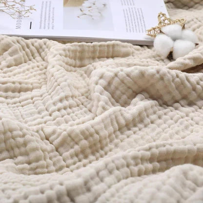 Lightweight Cotton Gauze Throw Blanket – Breathable Summer Layer for Bed, Couch & Chair – Natural Organic Fabric – Soft All-Season Cover | Thomler