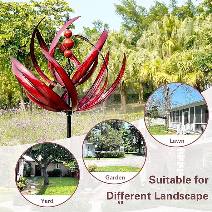 Spinning Wind Sculpture for Yard & Patio – 3D Kinetic Metal Spinner with 360° Motion | Thomler