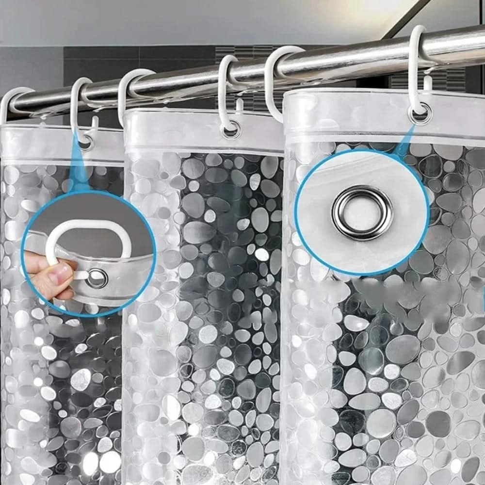 See-Through Stone-Texture Shower Liner – Waterproof Bathroom Panel for Wet Zones | Thomler