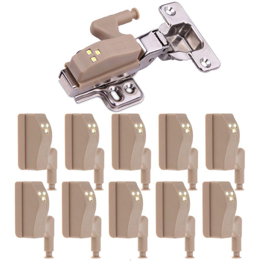 Motion-Activated Cabinet Hinge Lights with Auto On/Off Sensor for Kitchen Closet Cupboard Pantry Wardrobe Storage | 10-Pack Battery Operated | Thomler