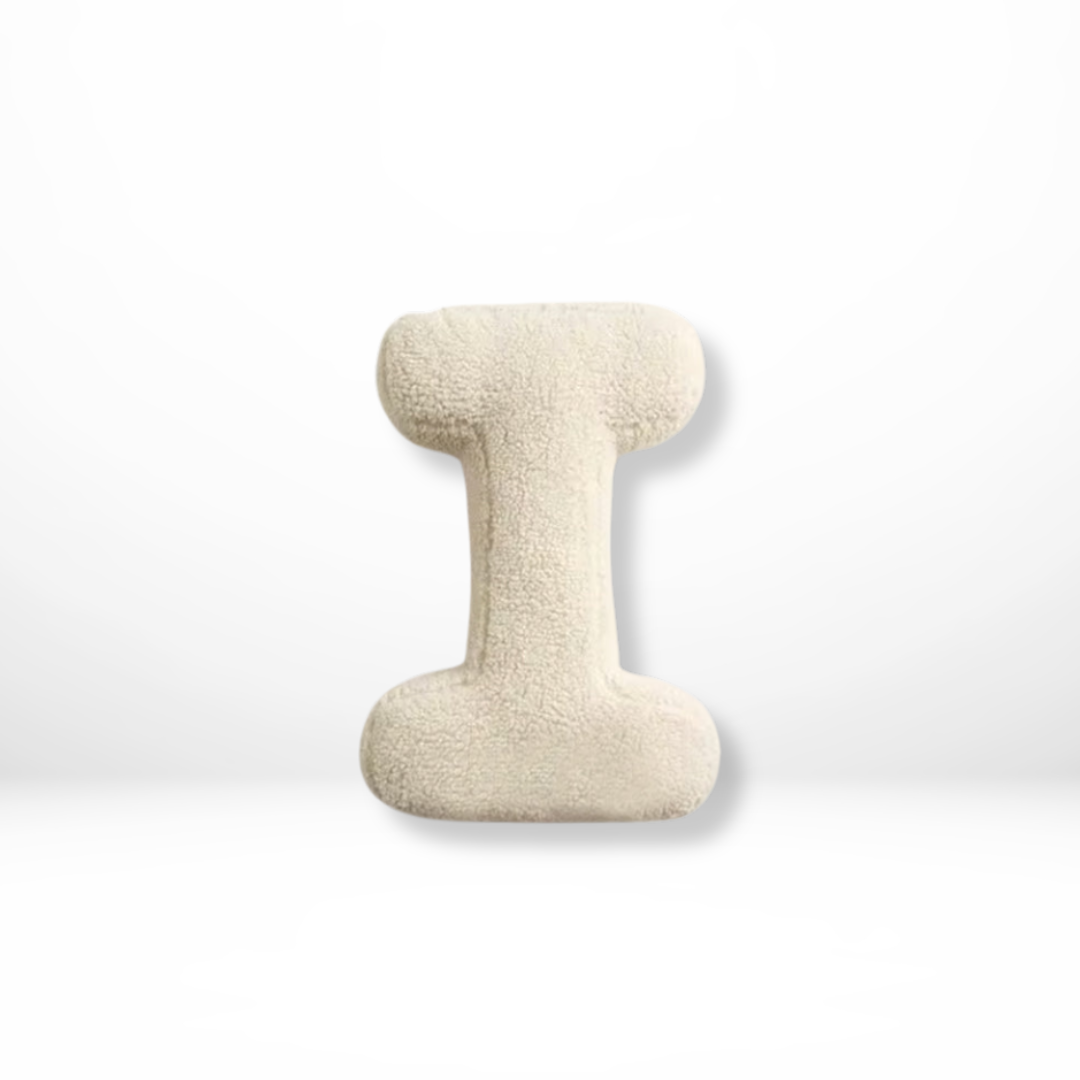 Letter-Shaped Velvet Throw Pillow — Personalized Initial Cushion for Couch, Bed & Nursery Décor | Thomler