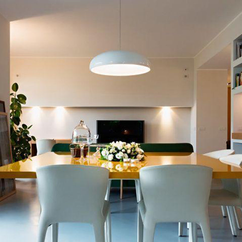 Contemporary Adjustable LED Hanging Light with Metal & Acrylic Shade for Dining Room, Bedroom & Living Room | Thomler