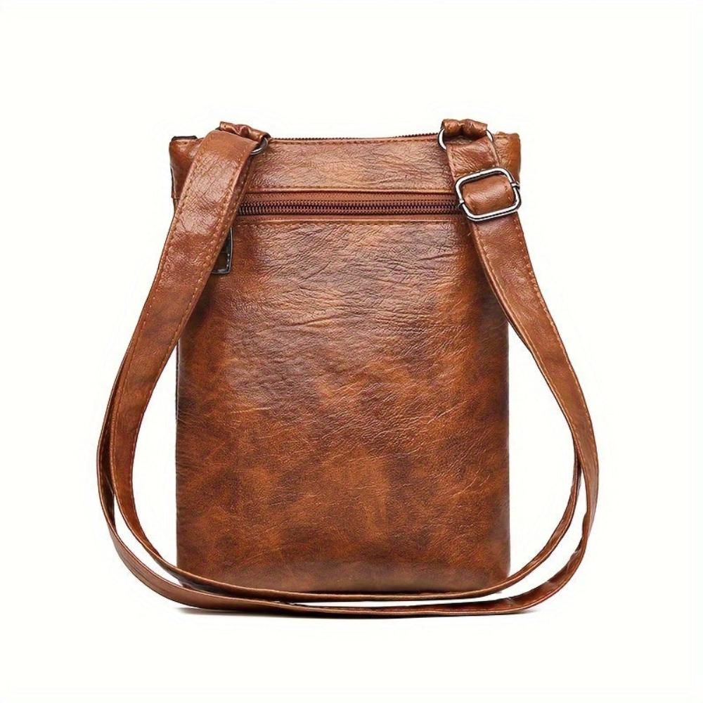 Retro Crossbody Purse – Compact Vegan Leather Shoulder Bag with Adjustable Strap for Women – Everyday Organizer Handbag | Thomler