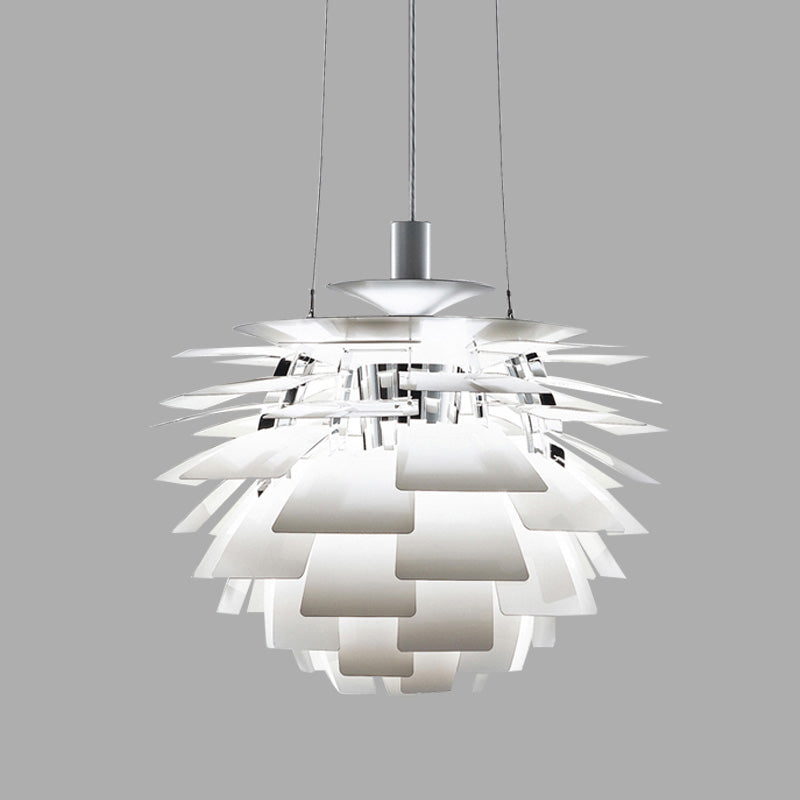 Pendant Light Metal 48.0 cm 18.9" Warm White Dining Room Adjustable Hanging Ceiling Lamp Pinecone Style E27 | Thomler