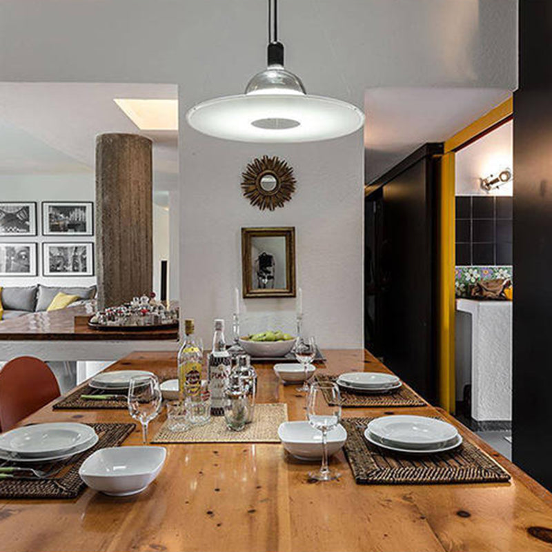 Contemporary Bell-Shaped Glass Pendant Light with Metal Canopy for Kitchen Island & Dining Room | Thomler