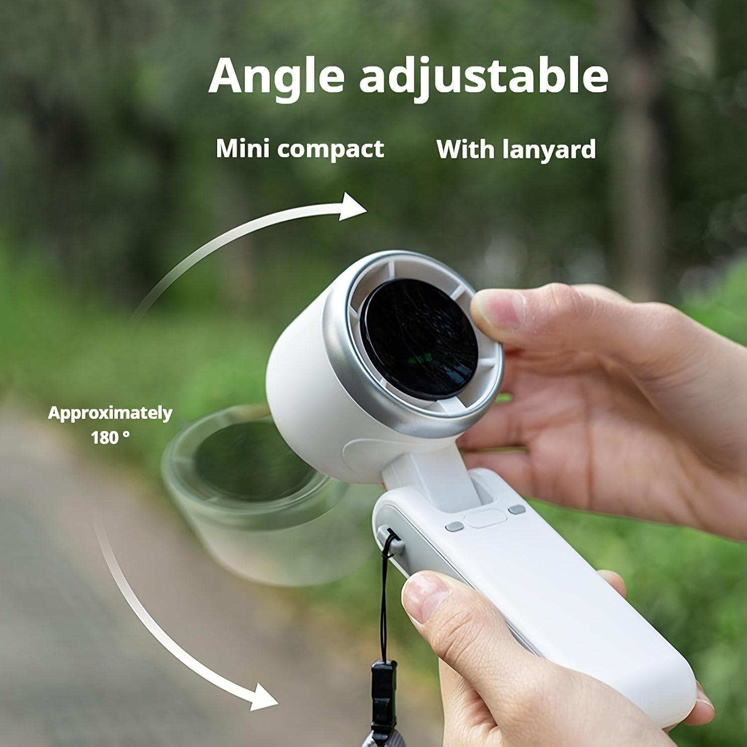 Handheld Rechargeable Fan – 5-Speed Portable USB Personal Cooling Fan for Travel, Desk, Outdoor Activities | Thomler