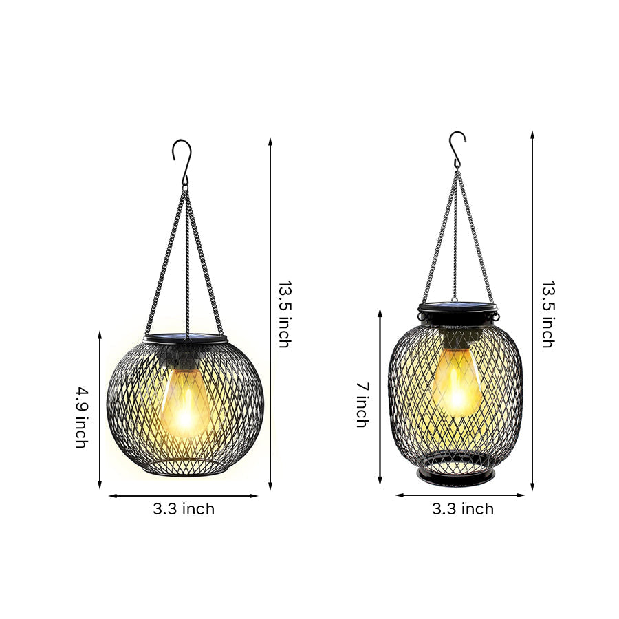 Hanging Solar Lantern with Integrated LED Light – Warm Glow for Porch, Garden & Patio | Thomler