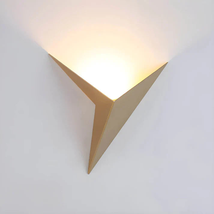 Wall Lamp Iron 20.0 cm Black Bedroom Living Room LED Lighting Origami Design | Thomler