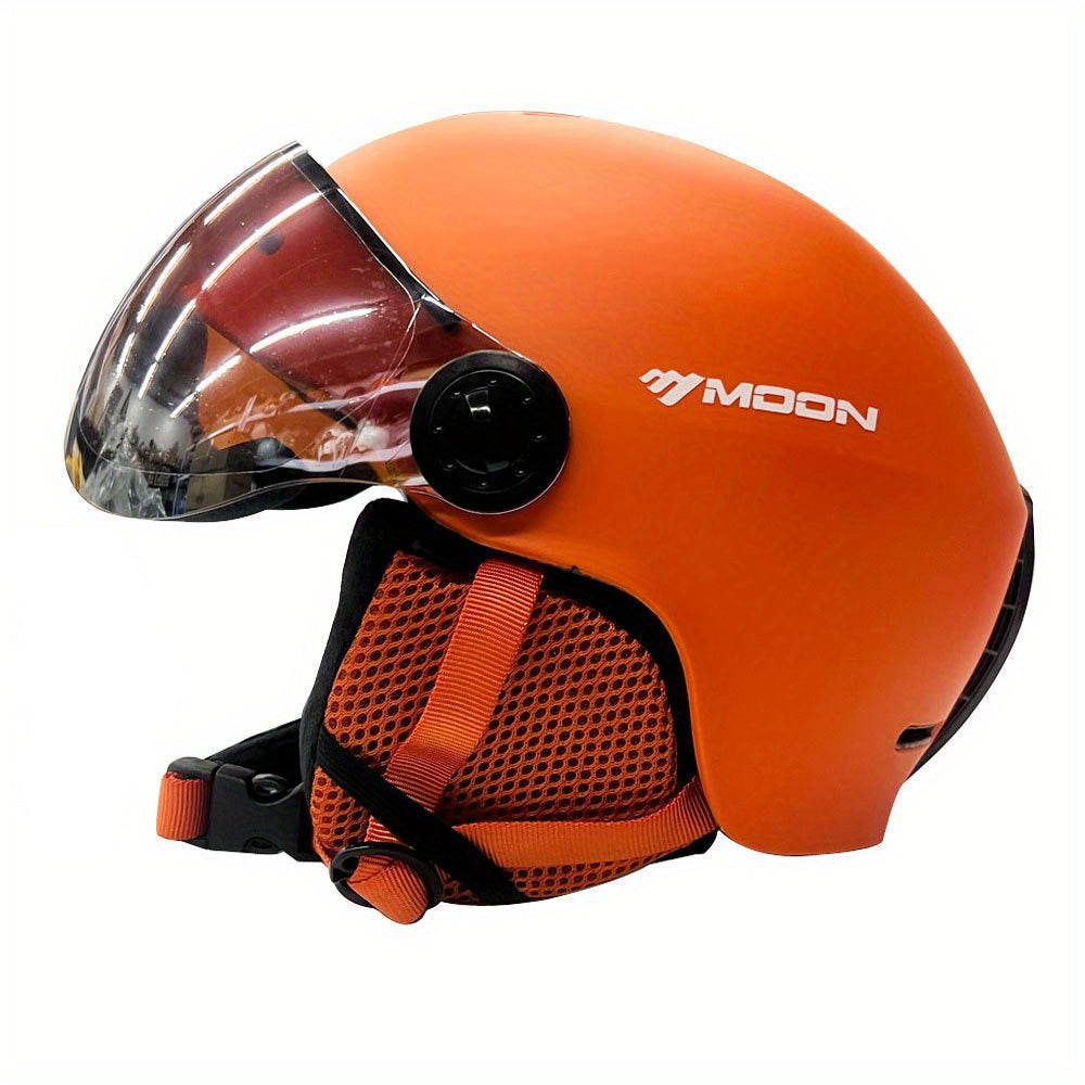 Ski Helmet PC EPS Adjustable Fit Black Winter Sports Snowboarding Protective Visor Outdoor Safety Gear | Thomler